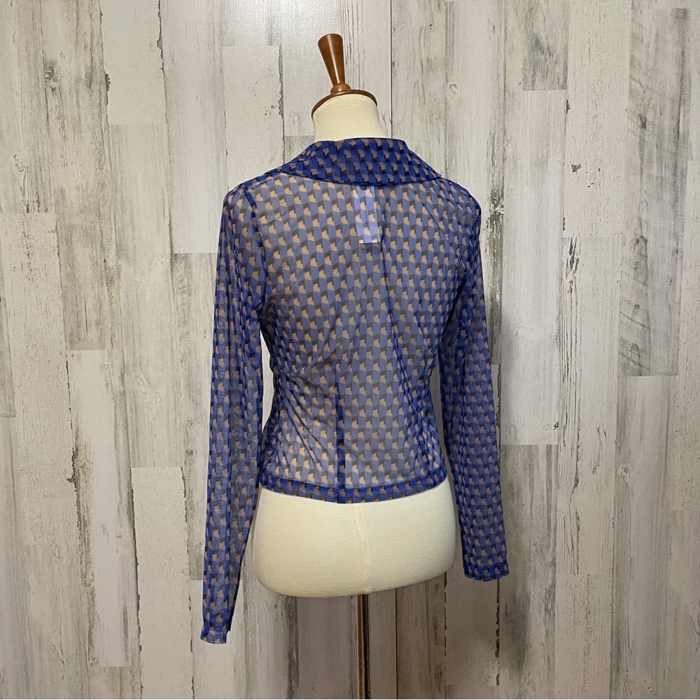 Anthropologie Maeve Sheer Ruched Buttondown Blouse - Picture 9 of 10